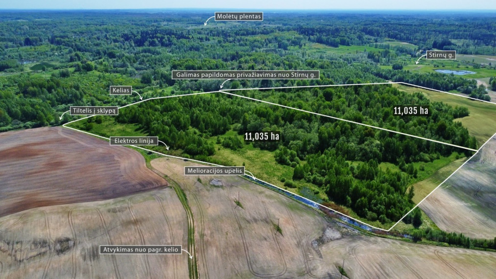 Parduodamas sklypas Šluiniškių k., Vilniaus r. sav., 1103.5 a ploto 1