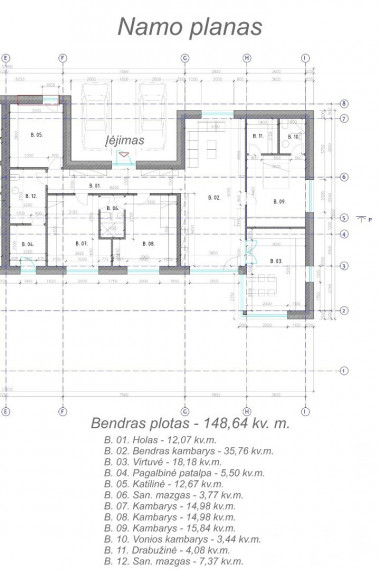 Parduodamas namas Gineitiškių g., Gineitiškės, Vilniaus m., Vilniaus m. sav., 149 m2 ploto, 1 aukštai 2