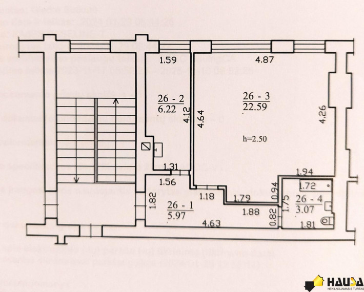 Parduodamas butas Vytauto pr., Centras, Kauno m., Kauno m. sav., 37.58 m² ploto 1 kambarys 1