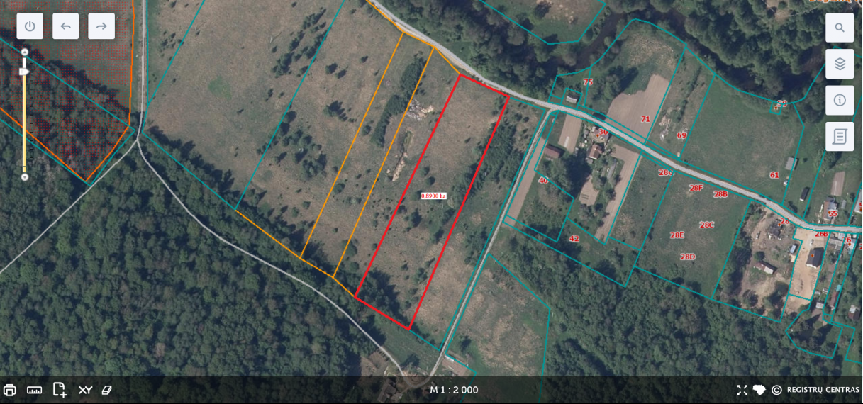 Parduodamas sklypas Vaidotų g., Pagiriai, Vilniaus m., Vilniaus m. sav., 89.00 a ploto 1
