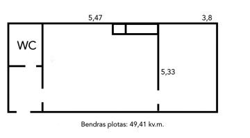 Nuomojamos administracinės patalpos V. A. Graičiūno g., Paneriai, Vilniaus m., Vilniaus m. sav., 49.41 m2 ploto 10