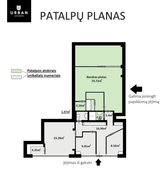 Parduodamos patalpos Paribio g., Žvėryne, Vilniuje, 153 kv.m ploto 14