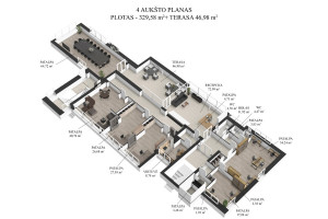 Nuomojamos administracinės, kitos paskirties, paslaugų, prekybos patalpos Granito g., Aukštieji Paneriai, Vilniaus m., Vilniaus m. sav., 329.58 m2 ploto 12