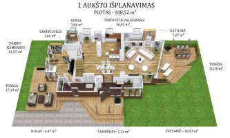 Parduodamas namas Didžioji g., Kyviškių k., Vilniaus r. sav., 201.76 m² ploto 7 kambariai 23