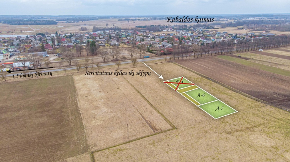Parduodamas  sklypas Kabaldos k., Širvintų r. sav., 7.47 a ploto 1