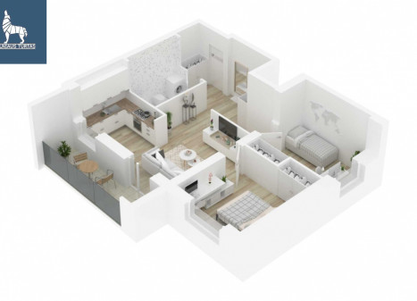 Parduodamas butas Daugėliškio g., Šnipiškės, Vilniaus m., Vilniaus m. sav., 58.56 m2 ploto, 3 kambariai
