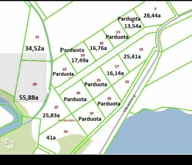 Parduodamas sklypas Užtvankos g., Bartkuškio k., Širvintų r. sav., 12.63 a ploto 7