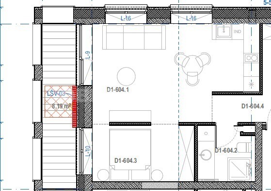 Parduodamas butas Lvivo g., Šnipiškės, Vilniaus m., Vilniaus m. sav., 45.69 m2 ploto, 2 kambariai 3