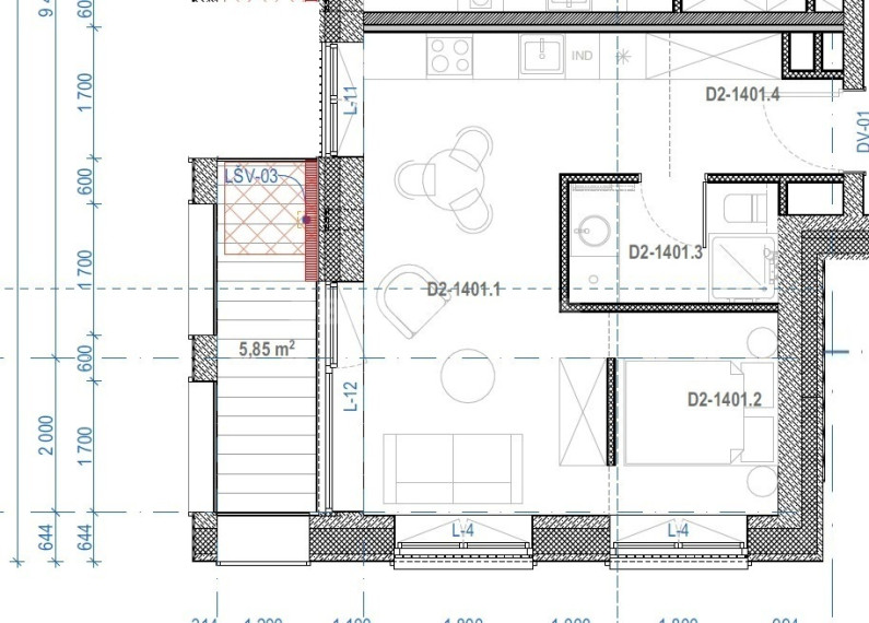 Parduodamas butas Lvivo g., Šnipiškės, Vilniaus m., Vilniaus m. sav., 37.05 m2 ploto, 2 kambariai 3
