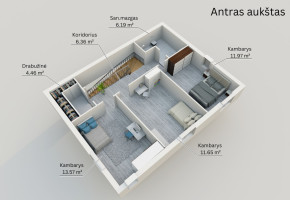 Parduodamas namas Rugiagėlių , Bareikiškių k., Vilniaus r. sav., 138.85 m2 ploto, 2 aukštai 29