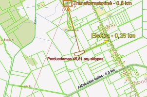 Parduodamas  sklypas Gavėnių k., Širvintų r. sav., 45.81 a ploto 1