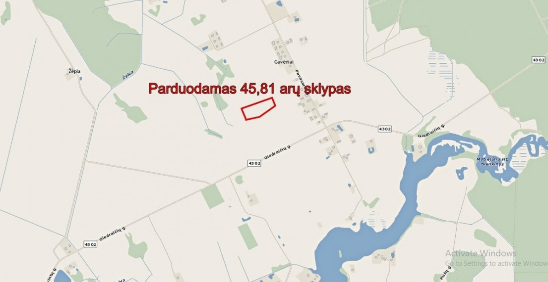 Parduodamas sklypas Gavėnių k., Širvintų r. sav., 45.81 a ploto 3