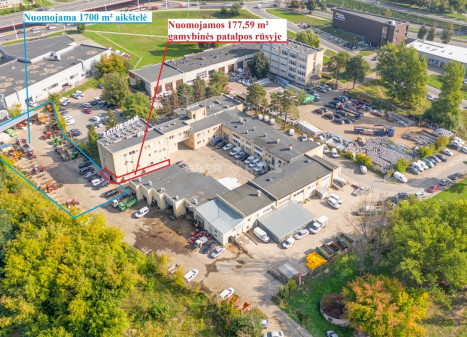 Nuomojamos gamybinės, sandėliavimo patalpos Elektrinės g., Vilkpėdė, Vilniaus m., Vilniaus m. sav., 177.59 m2 ploto
