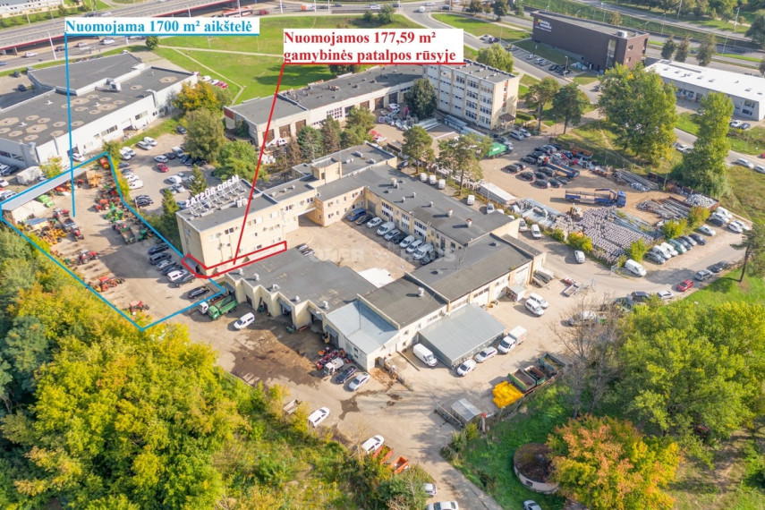 Nuomojamos gamybinės, sandėliavimo patalpos Elektrinės g., Vilkpėdė, Vilniaus m., Vilniaus m. sav., 177.59 m2 ploto 1