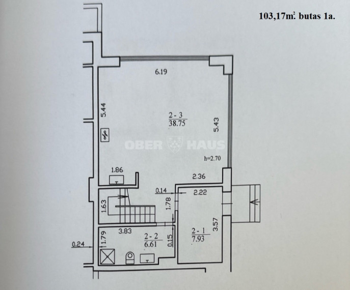 Parduodamos administracinės, gamybinės, kitos paskirties, maitinimo, sandėliavimo patalpos Žalgirio g., Druskininkų m., Druskininkų sav., 741.1 m2 ploto 8