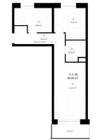 Parduodamas butas Pilkalnio g., Pilaitė, Vilniaus m., Vilniaus m. sav., 58.43 m² ploto 3 kambariai 18