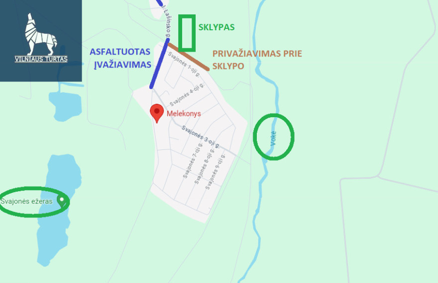 Parduodamas kitos paskirties sklypas Svajonės 1-oji, Melekonių k., Vilniaus r. sav., 50 a ploto 1