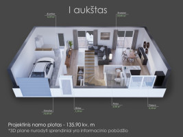 Parduodamas namas Daumanto g., Kuprioniškių k., Vilniaus r. sav., 136 m2 ploto, 2 aukštai 12