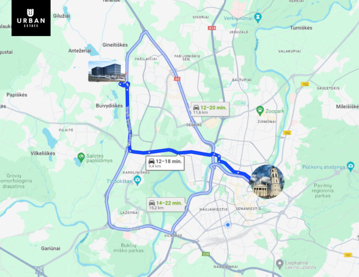 Nuomojamos administracinės biurų patalpos Vakarinė g., Pilaitėje, Vilniuje, 18