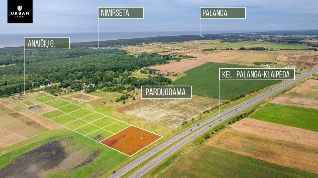 Parduodamas arba nuomojamas sklypas Anaičių g., Palangoje, 74.751 a ploto 1