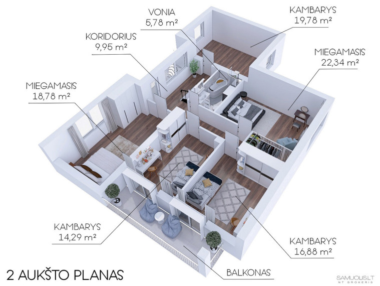 Parduodamas namas M. Zdziechovskio g., Sudervės k., Vilniaus r. sav., 322 m2 ploto, 2 aukštai 17