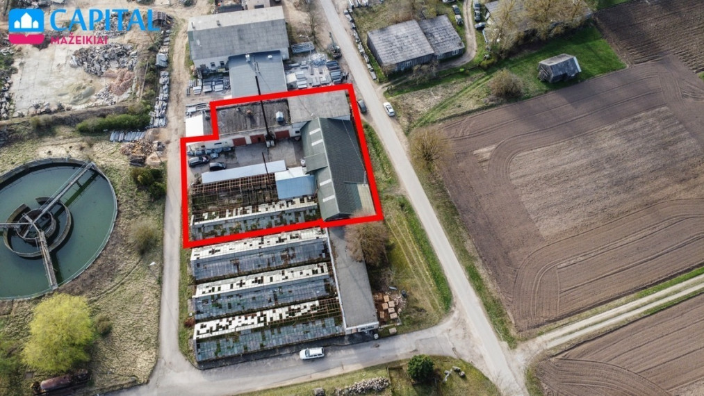 Parduodamos administracinės, gamybinės, kitos paskirties, paslaugų, prekybos, sandėliavimo patalpos 	Pavenčio g., Ventos m., Akmenės r. sav., 1000 m2 ploto 2