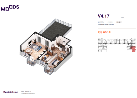 Parduodamas butas Riterių g., Žirmūnai, Vilniaus m., Vilniaus m. sav., 75.35 m² ploto 3 kambariai Parduodamas butas Riterių g., Žirmūnai, Vilniaus m., Vilniaus m. sav., 75.35 m² ploto 3 kambariai