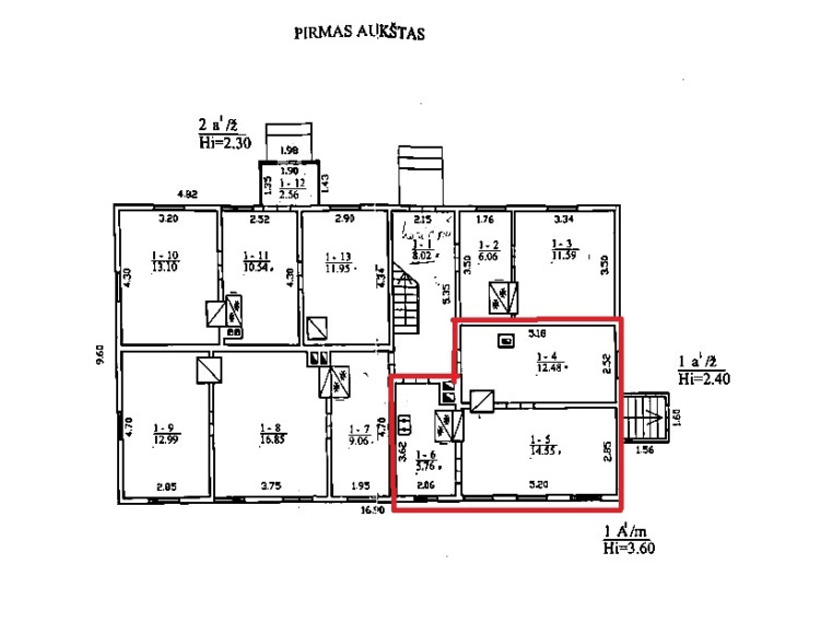 Parduodamas namas J. Tilvyčio g., Centras, Panevėžio m., Panevėžio m. sav., 44.89 m2 ploto, 1 aukštai 6