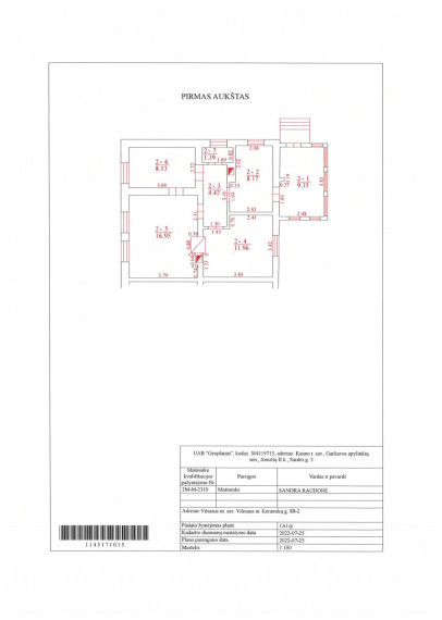 Parduodamas butas Keramikų g., Antakalnis, Vilniaus m., Vilniaus m. sav., 60.37 m² ploto 2 kambariai 1