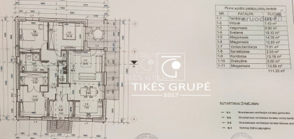 Parduodamas namas Jakų k., Klaipėdos r. sav., 111 m2 ploto, 1 aukštai 9