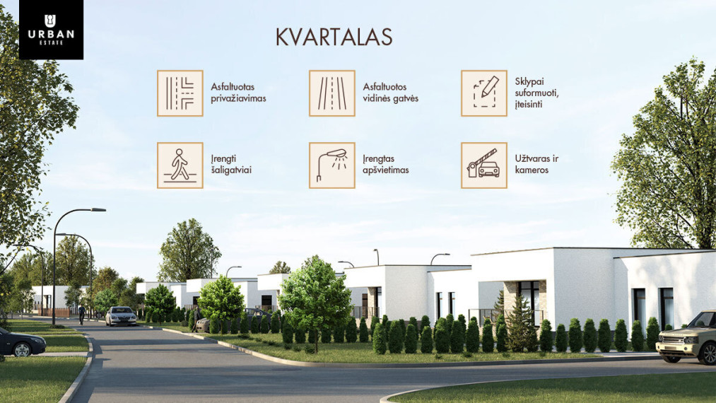 Parduodamas vieno 103 kv.m ploto aukšto šiuolaikiški namai uždarame kvartale Bendorių k., 21