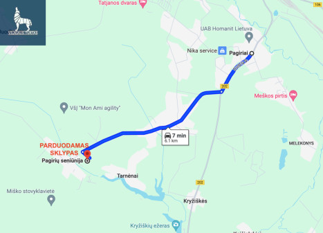 Parduodamas  sklypas Tarnėnų k., Vilniaus r. sav., 93 a ploto