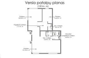 Parduodamos administracinės, kitos paskirties, maitinimo, paslaugų, prekybos patalpos Dzūkų g., Centras, Marijampolės m., Marijampolės sav., 120 m2 ploto 7