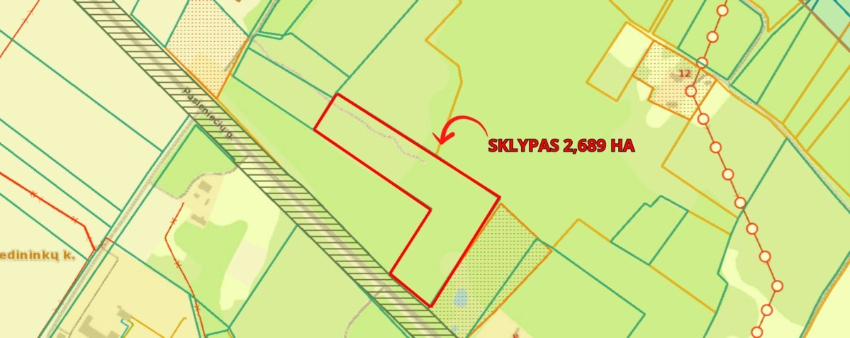 Parduodamas sklypas Medininkų k., Vilniaus r. sav., 270 a ploto 3