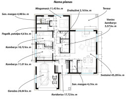 Parduodamas namas Juodasis kel., Pavilnys, Vilniaus m., Vilniaus m. sav., 147.26 m2 ploto, 1 aukštai 23