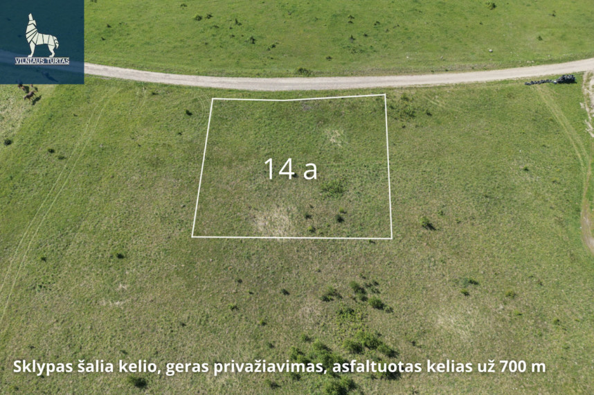 Parduodamas sklypas Užupio g., Dusinėnų k., Vilniaus r. sav., 14 a ploto 3