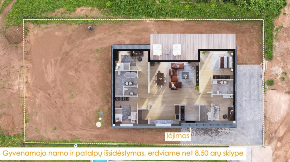Parduodamas namas Ismonių g., Aukštieji Paneriai, Vilniaus m., Vilniaus m. sav., 157.65 m2 ploto, 1 aukštai 3