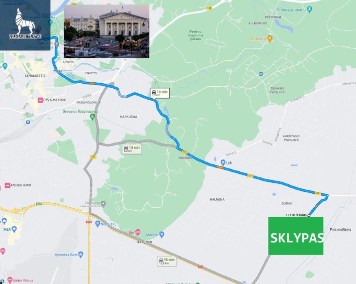 Parduodamas kitos paskirties sklypas Senasalio g., Pakalniškių k., Vilniaus m. sav., 9.64 a ploto 1