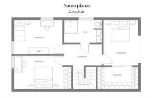 Parduodamas namas Miško g., Antežerių k., Vilniaus r. sav., 137.49 m2 ploto, 2 aukštai 8