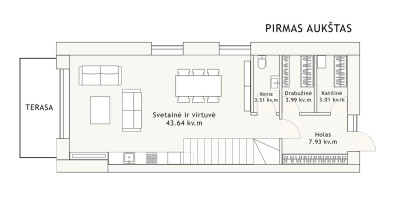 Parduodamas namas Daugų g., Rasos, Vilniaus m., Vilniaus m. sav., 122.79 m2 ploto, 2 aukštai 33