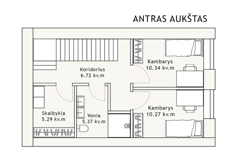 Parduodamas namas Perlojos g., Rasos, Vilniaus m., Vilniaus m. sav., 86.23 m2 ploto, 3 aukštai 33
