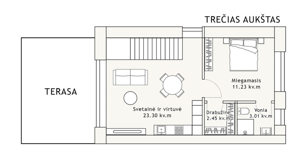 Parduodamas namas Perlojos g., Rasos, Vilniaus m., Vilniaus m. sav., 86.23 m2 ploto, 3 aukštai 34
