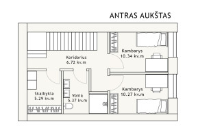 Parduodamas namas Perlojos g., Rasos, Vilniaus m., Vilniaus m. sav., 86.23 m2 ploto, 3 aukštai 33