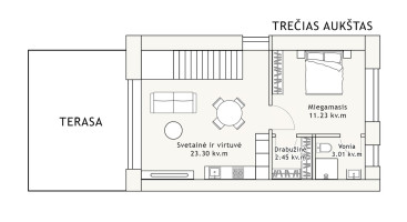 Parduodamas namas Perlojos g., Rasos, Vilniaus m., Vilniaus m. sav., 86.23 m2 ploto, 3 aukštai 34
