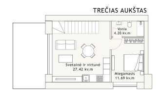 Parduodamas namas Perlojos g., Rasos, Vilniaus m., Vilniaus m. sav., 86.47 m2 ploto, 3 aukštai 34
