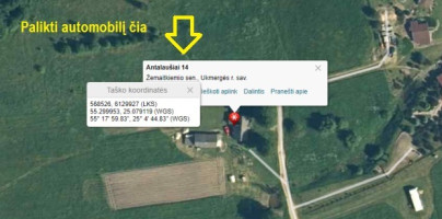 Parduodamas  sklypas Antalaušių k., Ukmergės r. sav., 160.5 a ploto 9
