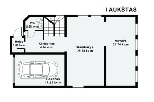 Parduodamas namas Joninių g., Žaliakalnis, Kauno m., Kauno m. sav., 304.7 m2 ploto, 2 aukštai 24