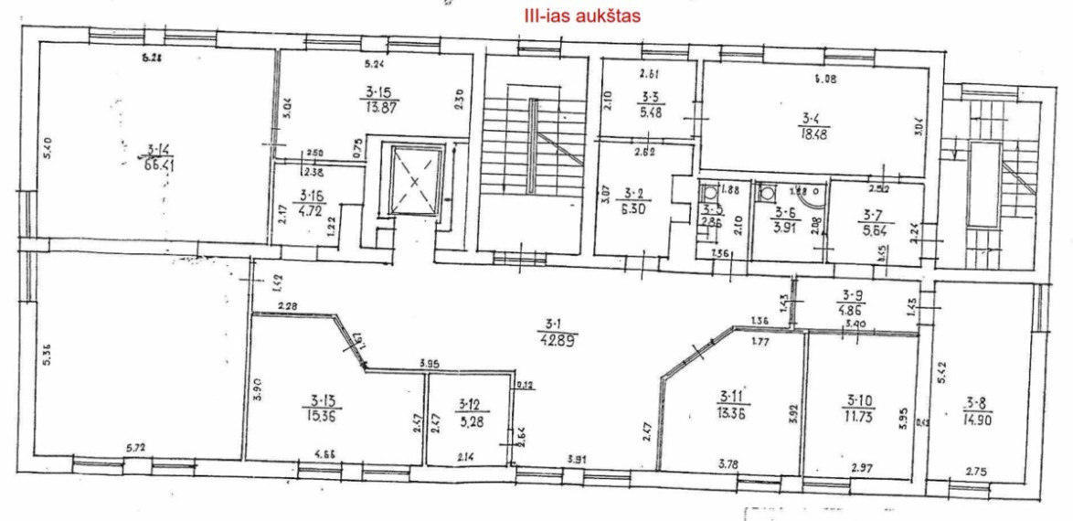 Nuomojamos administracinės, kitos paskirties, paslaugų, prekybos patalpos Mindaugo g., Naujamiestis, Vilniaus m., Vilniaus m. sav., 237.47 m2 ploto 14