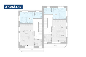 Parduodamas butas Vydūno al., Palangos m. sav., 42.52 m2 ploto, 1 kambariai 12