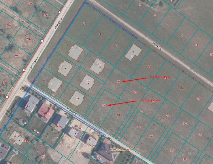 Parduodamas sklypas Aitvarų g., Verduliukų k., Šiaulių r. sav., 7.92 a ploto 1